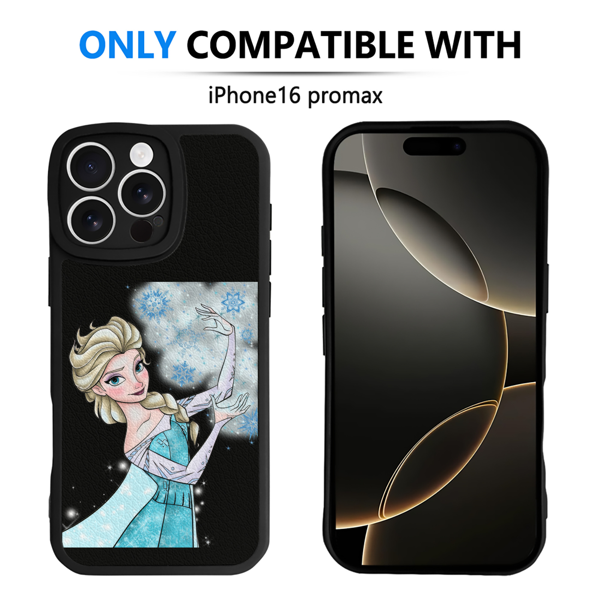 （画像用） アナと雪の女王 アンナ エルサ Frozen Anna Elsa 【iPhone 16シリーズ対応】シリコンスマホケース（レザー調） 材質：シリコン